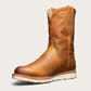 Tan Leather Beasley Slip On Zipper Western Cowboy Rubber Sole Boots - Cowboy Boots