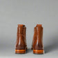 Tan Leather Braided Barletta Lace Up Brogue Wingtip Oxford Boots - Boots
