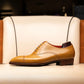 Tan Leather Isolde Brogue Toe Cap Oxfords - Formal Shoes