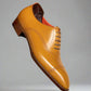 Tan Leather Isolde Brogue Toe Cap Oxfords - Formal Shoes