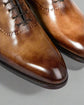 Tan Leather Round Toe Modena Whole Cut Formals - Formal Shoes