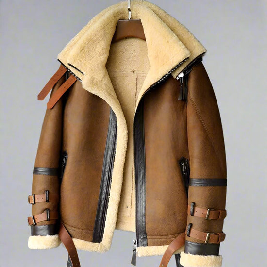 Tan Sheepskin Leather Jacket "DISAPPEARED"