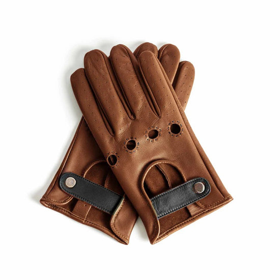 Trendy Tan Leather Gloves -  Leather Gloves