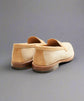 Two-Tone Penny Loafer Beige And Brown Italian Suede - Loafers