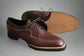 Walnut Brown Leather Stitched Derby Oxfords - Formal Shoes