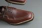 Walnut Brown Leather Stitched Derby Oxfords - Formal Shoes