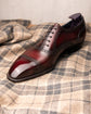 Burgundy Leather Isolde Brogue Toe Cap Oxfords - Formal Shoes