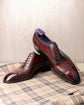 Burgundy Leather Isolde Brogue Toe Cap Oxfords - Formal Shoes