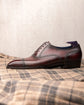 Burgundy Leather Isolde Brogue Toe Cap Oxfords - Formal Shoes