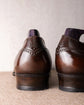 Dark Brown Leather Wingtip Oxfords Lace Up Formals - Formal Shoes