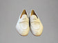 White Italian Suede Leather Penny Loafers - Loafers Shoes