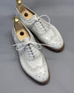White Leather Cedara Brogue Wingtip Oxfords - Formal Shoes