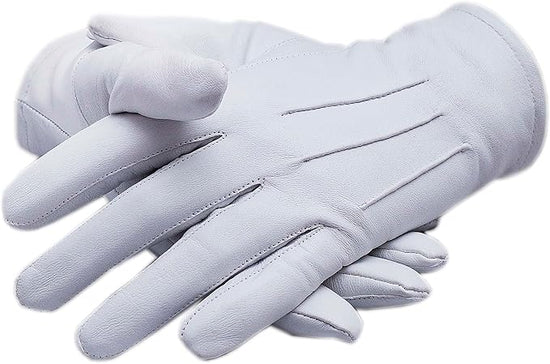 White Leather Gloves - Leather Gloves