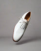 White Leather Mariselle Whole Cut White Stitched Oxfords - Formal Shoes
