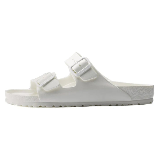 White Leather Pearl Pamper Slippers with Buckle - Slippers
