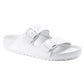 White Leather Pearl Pamper Slippers with Buckle - Slippers