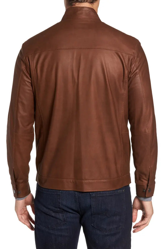 Brown Whiskey Leather Jacket - Leather Jackets