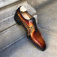 Brown Leather Special Leopard Edition Wholecut  Shoes - Formal Shoes