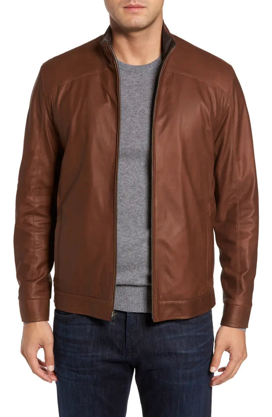 Brown Whiskey Leather Jacket - Leather Jackets