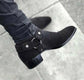 Black Suede Ravien Harness Chelsea Boots - Boots