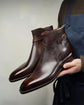 Chocolate Brown Leather Alvor Slip On Jodhpur Boots - Boots