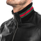 Italian Leather handmade Men soft genuine lambskin Bomber - Leather Jacket