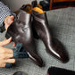 Chocolate Brown Leather Alvor Slip On Jodhpur Boots - Boots