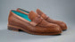 Tan Braided Leather Girona Horse Bit Loafers - Loafers Shoes