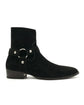 Black Suede Ravien Harness Chelsea Boots - Boots